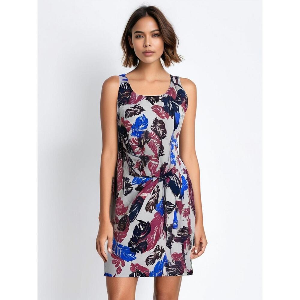 Banana Republic Women's Floral Sleeveless‎ Dress Gray Size 6 Casual